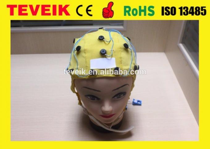 Chapeau d'électrode de la haute précision EEG avec différentes électrodes 16 | de capteur la Manche 128
