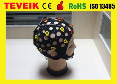 L'électrode 20 de chlorure d'argent mène le chapeau d'EEG, chapeau d'EEG pour la machine d'EEG, chapeau d'eeg