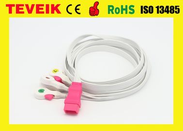 Câble de PVC ECG de Disposable Medical de fabricant de Teveik pour le moniteur patient, 5 avances