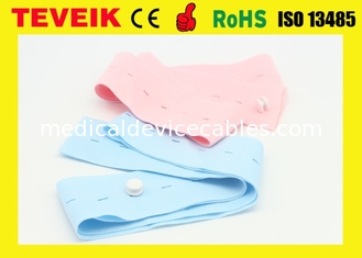M2208 ceinture libre du latex jetable CTG pour la ceinture foetale foetale de moniteur, bleu-clair et de rose de couleur de transducteur