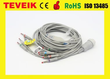 Câble d'électrocardiogramme d'avance de Kenz 10, 103/106 câble patient d'ecg et fils 16pin rond sans résistance