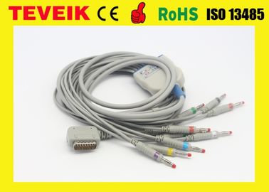 Câble de Kenz ECG avec intégré 10 fils, banane 4,0, le CEI, DB15pin, compatible avec Kenz ECG 108/110/1203