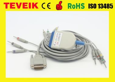 Câble d'électrocardiogramme d'avance d'Edan SE-3 SE-601A 10 d'approvisionnement de Direclty avec la norme du CEI DIN 3,0