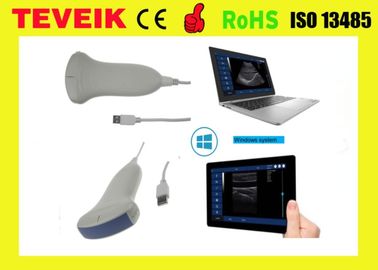 Sonde convexe médicale portative d'ultrason d'USB, travail de transducteur d'ultrason d'ordinateur portable d'USB pour la tablette