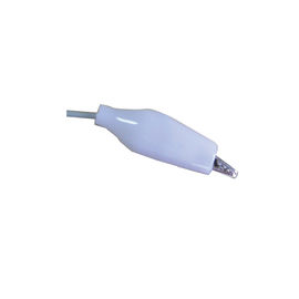 Longueur blanche de coutume de prise de la couverture DIN1.5 de câble d'Eeg d'électrode d'agrafe de crocodile d'hôpital