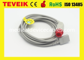 Câble de PVC IBP de moniteur patient de Kontron autour de Pin 12 avec l'adaptateur de mérite