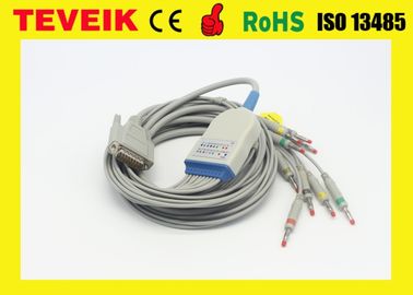Câble de Nihon Kohden ECG pour le fil de la banane AHA 40 du moniteur patient ECG-9320 ECG-9522P BR-911D