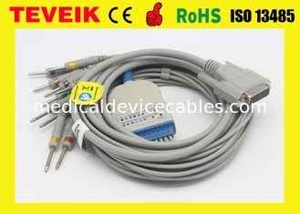 Câble d'électrocardiogramme de Nihon Kohden BR-911D pour le moniteur médical ECG-9320/ECG-9522P DIN 3,0
