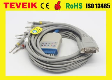Nihon Kohden 12 câbles d'électrocardiogramme d'avance pour ECG-9130P ECG-9620P Cardiofax Q ECG-9110K