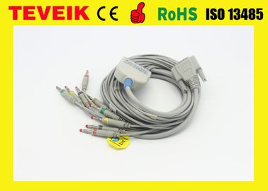 Câble d'électrocardiogramme de fils de connexion de Nihon Kohden 10 pour Cardiofax Q ECG-9130K ECG-9130P