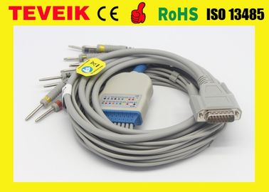 Câble d'électrocardiogramme de Nihon Kohden pour ECG-8420, ECG-9132 ECG-906N ECG-101,101G 1200,300,300G