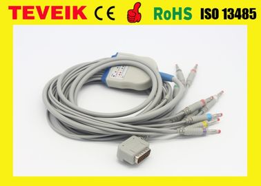 Câble d'électrocardiogramme de Kenz pour ECG 108/110/1203,1205 10 PIN du DB 15 de fil de connexion