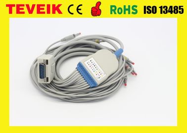Fukuda JE câble d'électrocardiogramme pour KP-500 LE PIN du DB 15 de résistance du CEI 20K de la banane 4,0