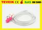 Câble de PVC ECG de Disposable Medical de fabricant de Teveik pour le moniteur patient, 5 avances