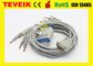 Le prix usine de Teveik Schiller médical AT3/AT6 10 mène le câble d'électrocardiogramme de DB15pin avec la banane 4,0