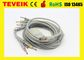 Câble et fils compatibles de l'avance ECG/EKG de HP M1770A 10 avec la norme du CEI Banana4.0