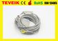 Câble d'ekg d'avance de l'usage médical 10, câble instantané d'ecg, câble d'ekg compatible de Siemens/Hellige