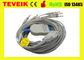 Câble de Schiller ECG avec 10 le câble intégré d'électrocardiogramme de la banane 4,0 AHA de fils