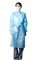 Robe protectrice jetable à capuchon non tissée jetable de PE de la robe bleue pp