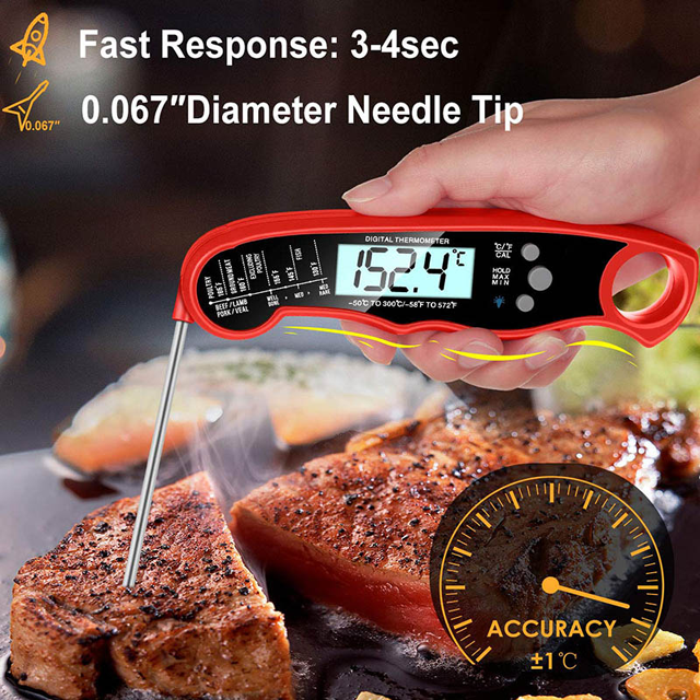 L'instant imperméable de BARBECUE a lu le thermomètre de viande sans fil de Digital
