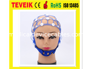 Chapeau de séparation médical d'électrode du silicone EEG de Neurofeedback, 20 chapeau de l'électrode EEG de tasse d'avances
