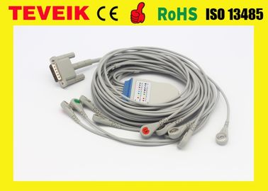 Câble des fils ECG/EKG du DB 15pin 10 du prix usine de Teveik M1770A pour le moniteur patient, rupture