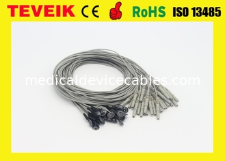 Les électrodes médicales d'eeg de câble de tasse d'eeg, câble de l'eeg DIN1.5 avec du chlorure d'argent ont plaqué l'argent