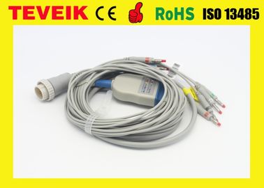 Câble d'électrocardiogramme de fil de connexion du CEI 10 de la goupille AHA du DB 15 de Kenz pour ECG 108/110/1203,1205