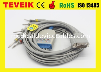 Nihon Kohden 12 câbles d'électrocardiogramme d'avance pour ECG-9130P ECG-9620P Cardiofax Q ECG-9110K
