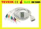 Le câble compatible 012-0844-00 10 d'électrocardiogramme de Burdick mènent le câble d'ECG avec le vacarme standard 3,0 du CEI