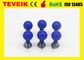Matériel nickelé de silicone d'aspiration de tasse de boule bleue pédiatrique d'électrode pour DIN 3,0