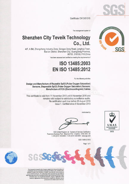 Chine Shenzhen Teveik Technology Co., Ltd. Certifications